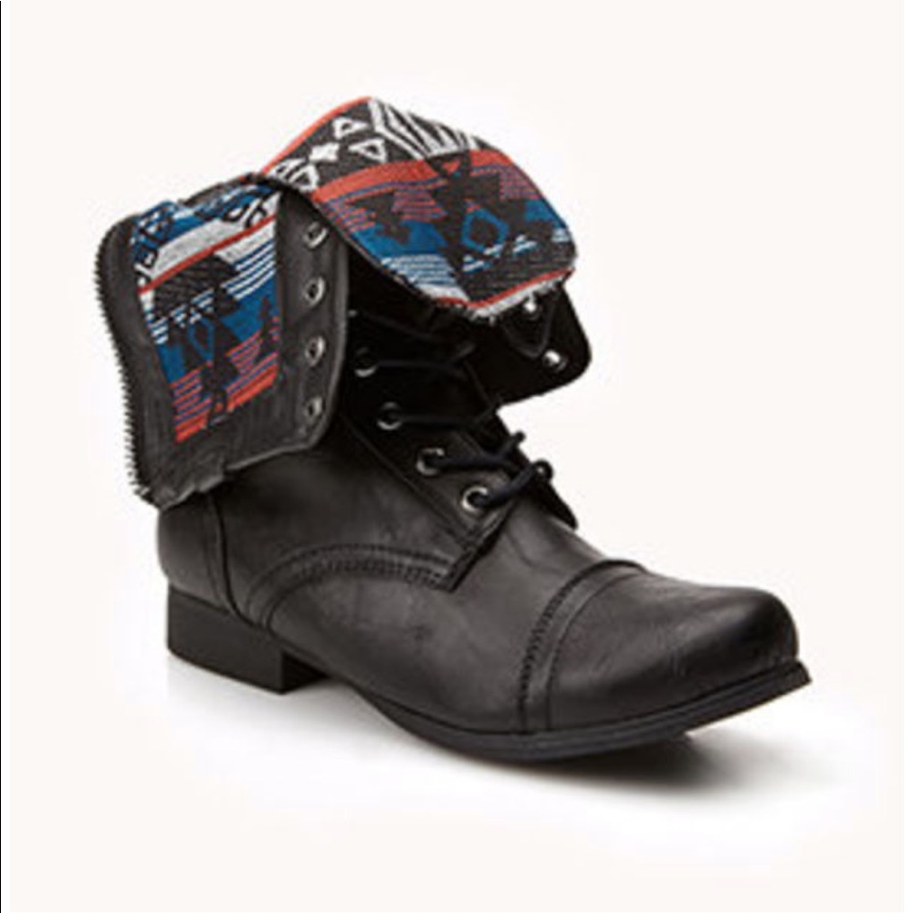Forever 21 Foldover Combat Boots
